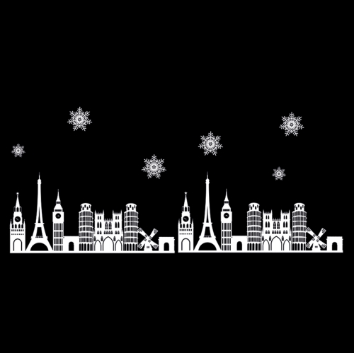 Senza Raam Sticker Stad 54x72x0.1cm 1stuks