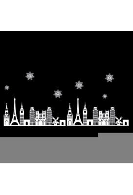 Senza Raam Sticker Stad 54x72x0.1cm 1stuks