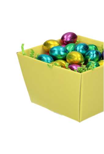 Geschenkdoos Korf Mera Stippen Geel 11x11x9.5cm 49stuks