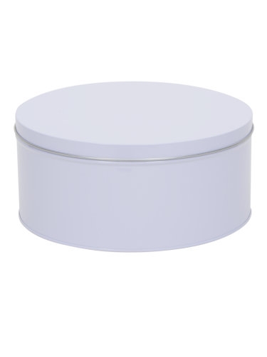 Blikken Wit Blanco Rond r23.1x10cm 12stuks