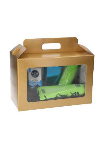 Geschenkdoos Draagbox & Venster Monsanto Goud 29x19x14.5cm 30stuks