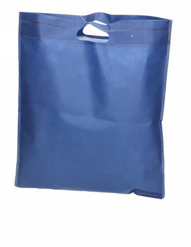 Draagtas Dongo Nonwoven Uitgesneden Handvat Blauw 23.5x35cm 200stuks