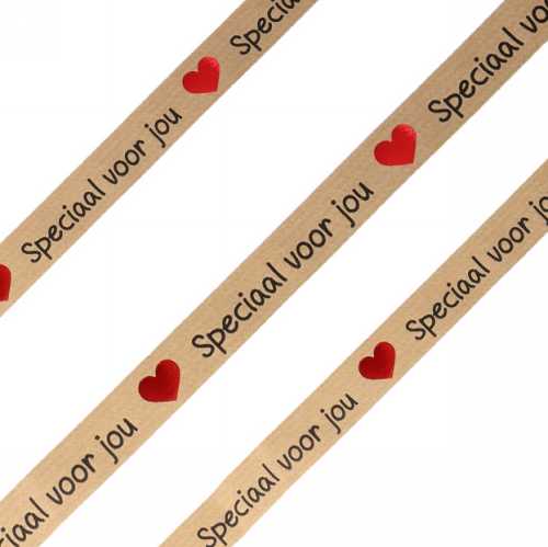 Krullint Kraft Bruin Speciaal Voor Jou 15mm x 50 meter