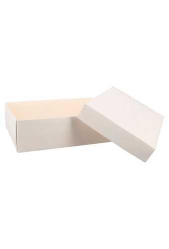 Luxe Kadodoosje & Deksel Bruno CREME Wit 13x9x3.5cm 310gr 10stuks