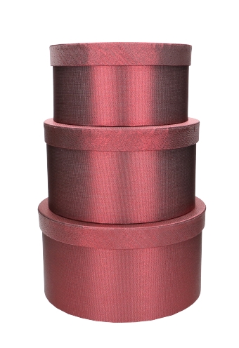 AKTIE LUXE KANT & KLARE Flowerbox Latemar Rood Metallic Rond Set 3st