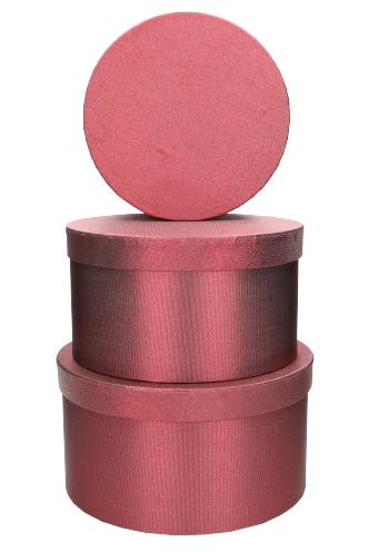 AKTIE LUXE KANT & KLARE Flowerbox Latemar Rood Metallic Rond Set 3st