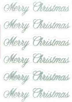 Kado Sticker Merry Christmas 9x1.5mm 6stuks