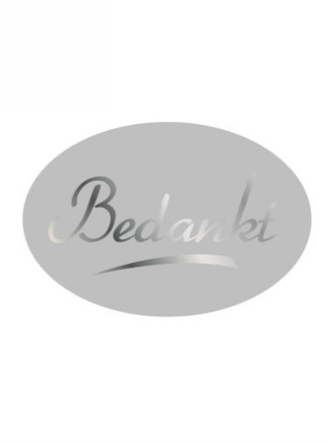 Etiketten Everyday Bedankt Zilver 3.7x2.5cm 500stuks Etiketten Everyday Bedankt Zilver 3.7x2.5cm 500stuks