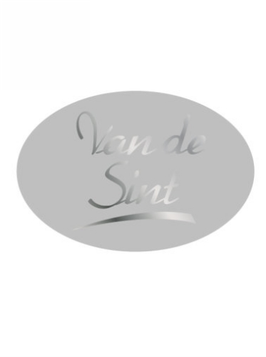 Etiketten Sint Van de Sint Zilver 3.7x2.5cm 500stuks Etiketten Sint Van de Sint Zilver 3.7x2.5cm 500stuks