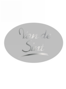 Etiketten Sint Van de Sint Zilver 3.7x2.5cm 500stuks Etiketten Sint Van de Sint Zilver 3.7x2.5cm 500stuks