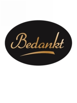 Etiketten Everyday Bedankt Zwart 3.7x2.5cm 500stuks Etiketten Everyday Bedankt Zwart 3.7x2.5cm 500stuks