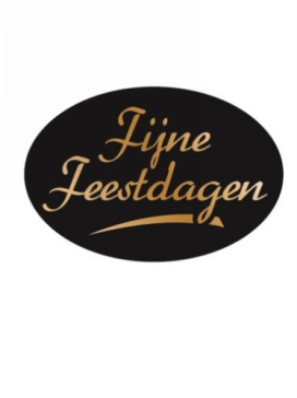 Etiketten Kerst Fijne Feestdagen Zwart 3.7x2.5cm 500stuks Etiketten Kerst Fijne Feestdagen Zwart 3.7x2.5cm 500stuks