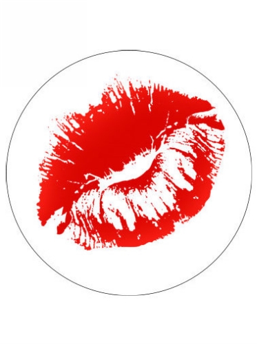 Etiketten Lieve Dikke Zoen Rond 3cm 500stuks.