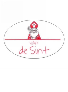 Etiketten Sint Van De Sint 3.7x2.5cm 500stuks Etiketten Sint Van De Sint 3.7x2.5cm 500stuks