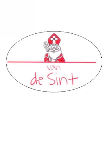 Etiketten Sint Van De Sint 3.7x2.5cm 500stuks
