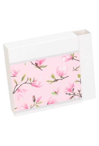 Kadobon + Kadodoosje Bene Pink Magnolia 12x12x3cm 10stuks