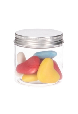 Plastic Potje Met Zilveren Schroefdeksel 7x7cm inhoud 200ml 6stuks Plastic Potje Met Zilveren Schroefdeksel 7x7cm inhoud 200ml 6stuks