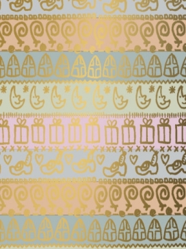Sintpapier Trendy Sint Symbols Pastel 50cm x 125meter OP IS OP Sintpapier Trendy Sint Symbols Pastel 50cm x 125meter OP IS OP