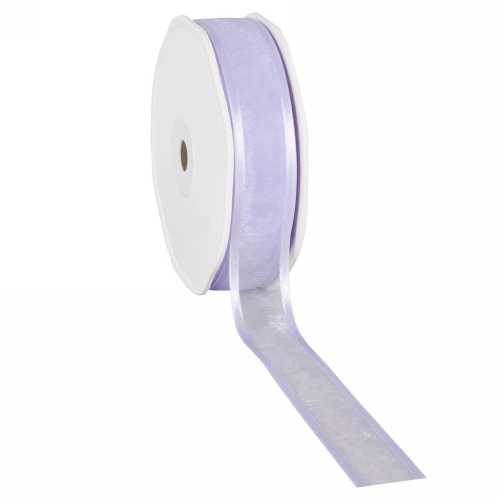 Luxe Organza Lint Met Satijnen Rand Lila 25mm x 25meter