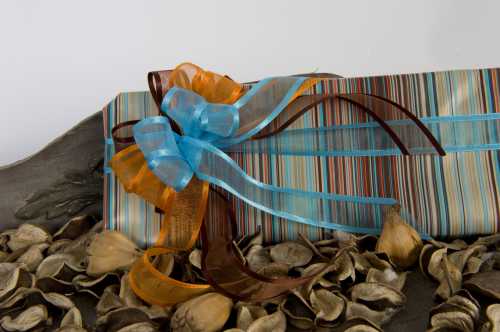 Luxe Organza Lint Met Satijnen Rand Donker Blauw 25mm x 25mtr