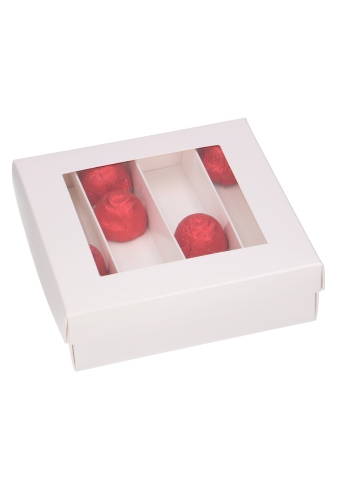 Bonbondoosjes & Deksel Zurich Wit Glans 16 bonbons 13x13x2.2cm 9stuks