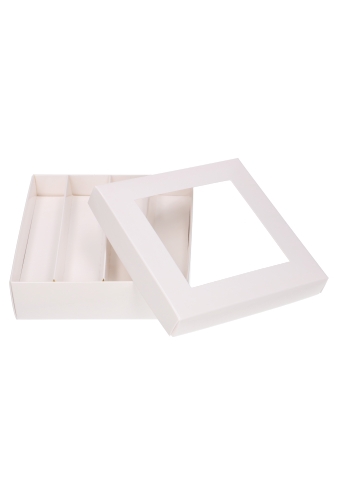 Bonbondoosjes & Deksel Zurich Wit Glans 16 bonbons 13x13x2.2cm 9stuks