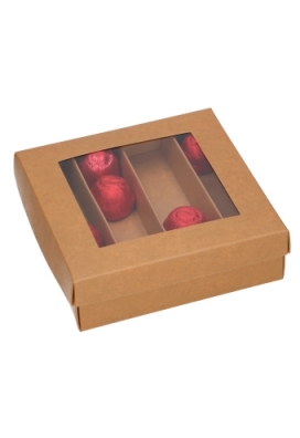 Bonbondoosjes & Deksel Zurich Kraft 16 bonbons 13x13x2.2cm 9stuks