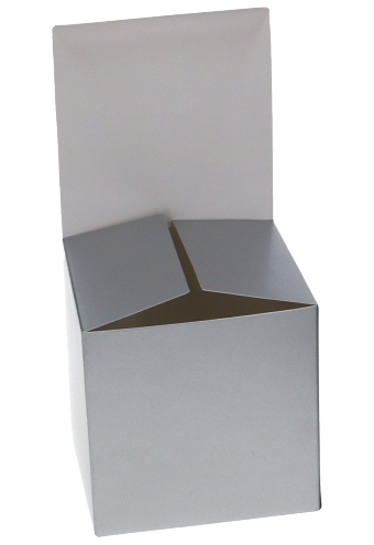 Kubus Geschenkdoosjes Zilver 10x10x10cm 25stuks