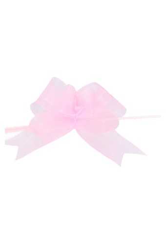 2 HALEN 1 BETALEN Mini Trek Strikken Organza Baby Roze 15mm r45mm 10st