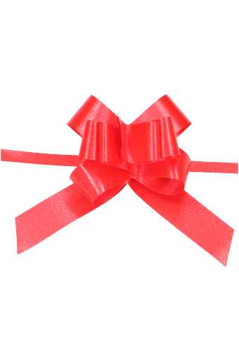 Mini Trek Strikken Rood Doorsnee van 45mm met een lint 15mm 50stuks