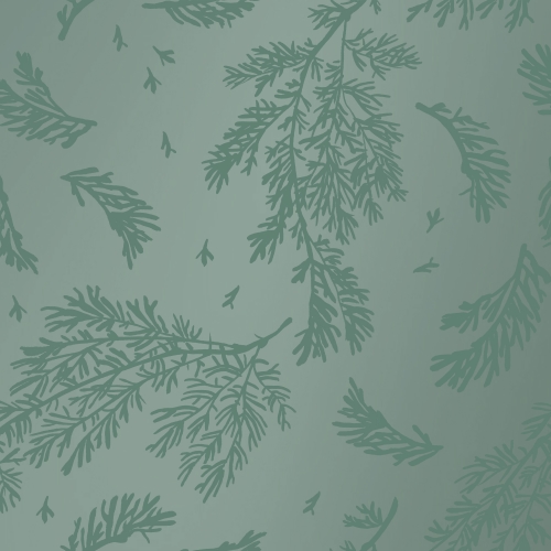 Kerstpapier Winter Leaves Groen 30 cm x  200meter