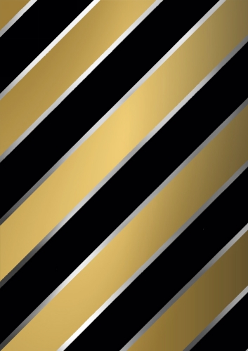 Kerstpapier Bold Stripes Zwart & Goud 30 cm x  100meter