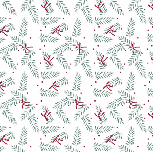 Kerstpapier Pine Luxe Groen Rood 50x70cm 250vellen