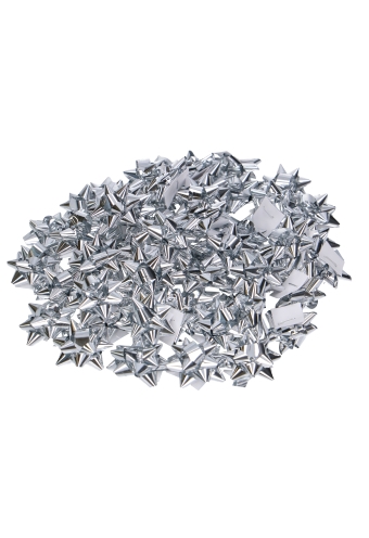 Mini Bows Strik Rond 25mm Zilver met Plakker 100stuks