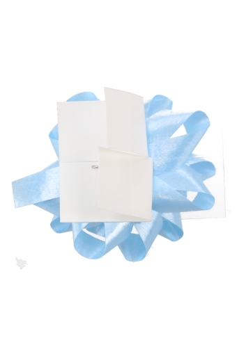 Baby Mini Bows Strik Rond 35mm Baby Blauw Met Plakker 100stuks