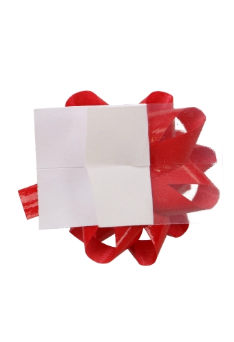 Mini Bows Strik Rond 35mm Lak Rood Met Plakker 100stuks