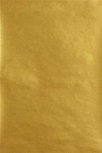 Kerstpapier Bruin Kraft Uni Goud 30cm x 250meter