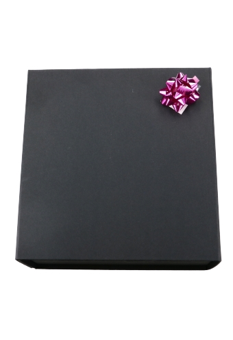 Mini Bows Strik Rond 35mm Metallic Fuchsia met plakker 100stuks