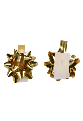 Mini Bows Strik Rond 45mm Goud Met Plakker 100stuks