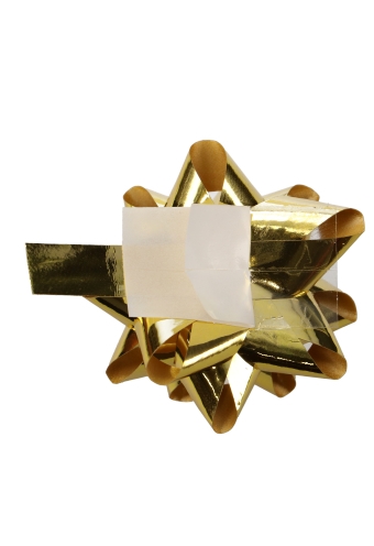 Mini Bows Strik Rond 45mm Goud Met Plakker 100stuks