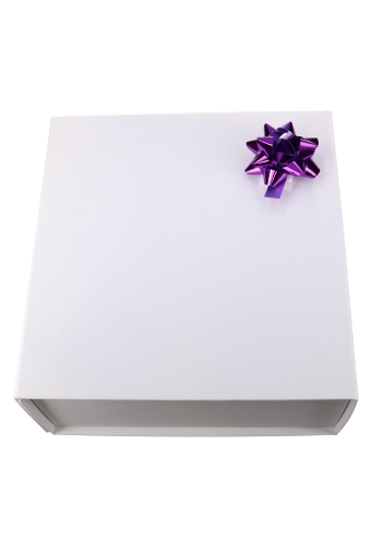 Mini Bows Strik Rond 45mm Metallic Paars Met Plakker 100stuks