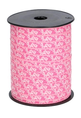 Krullint Flowers Roze 10mm x 250 meter