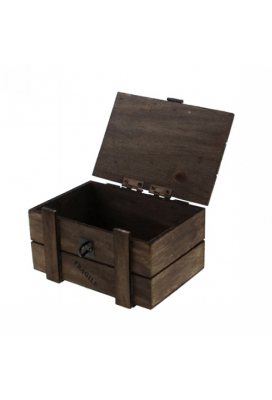 Kadoverpakking Houten Kistje Fragile Bruin 13.5x10x7cm 12stuks