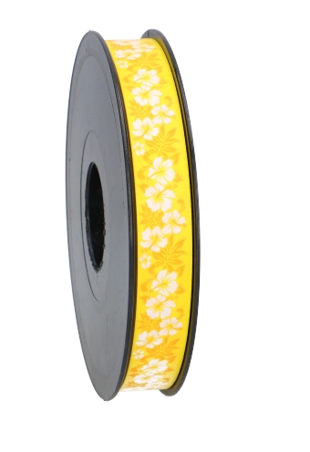 Krullint Flowers Geel 20mm x 100 meter