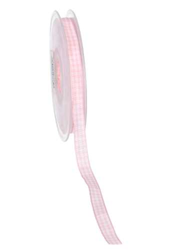 Cadeaulinten Ruit Baby Roze 10mm x 20 meter