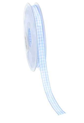 Cadeaulinten Ruit Baby Blauw 10mm x 20 meter