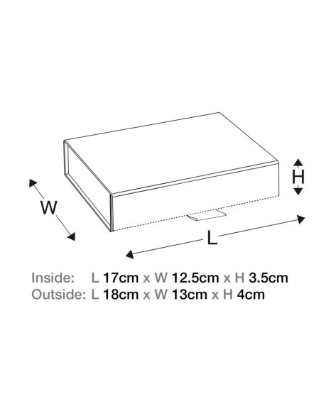 Luxueuze Magneetdozen Diamond & Lintje Zwart Mat 17x12x3.5cm 12stuks