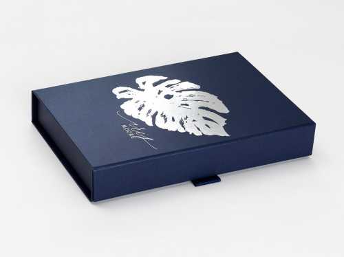 Luxueuze Magneetdozen Diamond & Lintje Navy 17x12x3.5cm 12stuks