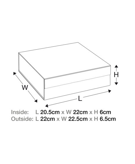 Luxueuze Magneetdozen Diamond & Satijn Wit Mat 20.5x21.5x6cm 12stuks