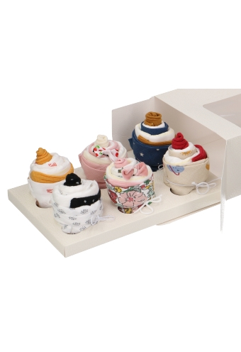 Cupcake Doosjes Wit Creme Grivola 6 Cupecake 27x18x10cm 10stuks